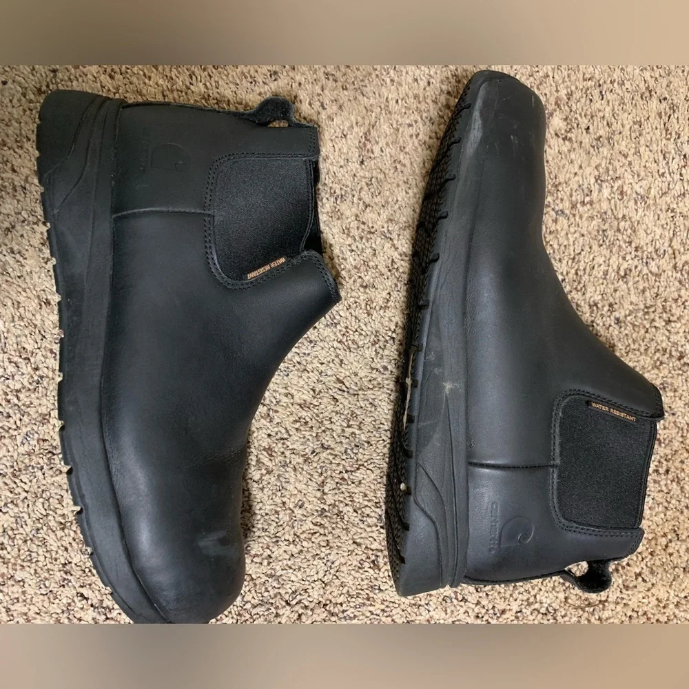 Carhartt men’s leather black composite toe boots 10.5